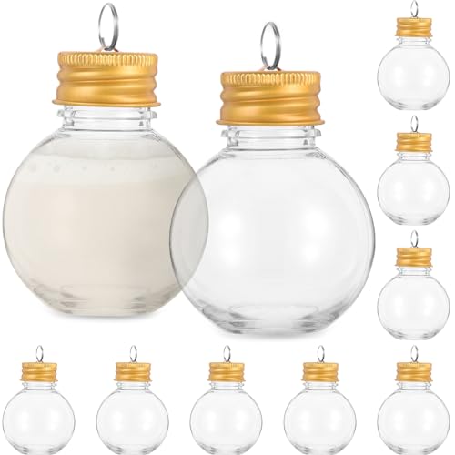 Operitacx Transparente Weihnachtskugel, 10 Stück lebensmittelechte Weihnachtskugeln, für Weihnachtsbaum, Hochzeit, Partydekoration und Verschiedene Verwendungsmöglichkeiten, 50 ml Operitacx Transparente Weihnachtskugel, 10 Stück lebensmittelechte Weihnachtskugeln, für Weihnachtsbaum, Hochzeit, Partydekoration und Verschiedene Verwendungsmöglichkeiten, 50 ml von Operitacx