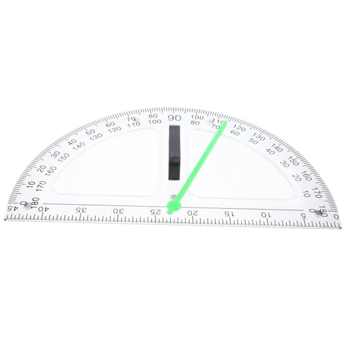 Operitacx Transparentes Magnetisches Geometrie lineal mit Halbring winkelmesser Multifunktionales Messwerkzeug für Schule und Büro Leichtes Tragbares Zeichnungslineal mit Sicherem Halt von Operitacx