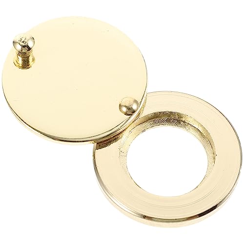 Operitacx Türspion Schutzabdeckung Metall Drehbarer Türspion Deckel für Innenapartment Einfache Montage Langlebiger Sichtschutz für Privatsphäre Goldfarben Passend für Bohrloch von Operitacx