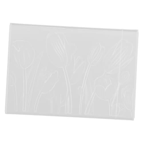 Operitacx Tulpen Prägeschablone Kunststoff DIY Embossing Ordner für Scrapbooking und Papierbasteleien Vielseitig Einsetzbar und Leicht zu Handhaben für Kreative Projekte von Operitacx