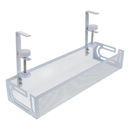 Operitacx Under Desk Kabelmanagement Ablage Kreativer Mesh Kabelhalter Weiß Groß Kabelorganizer für Büro und Zuhause Kabelführung für Schreibtisch Wiederverwendbar Platzsparend von Operitacx