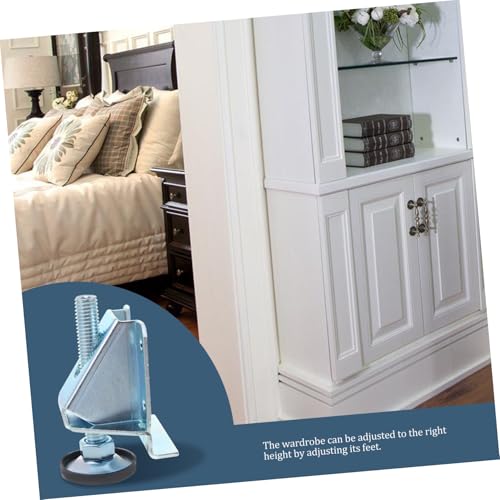 Operitacx Verstellbare Möbel nivellierfüße Robustem Kaltgewalztem Stahl mit Rutschfesten Kunststoffsohlen Höhenverstellbar für Tische Schränke Werkbänke und Zufällige Farbe Zufällige Farbe von Operitacx