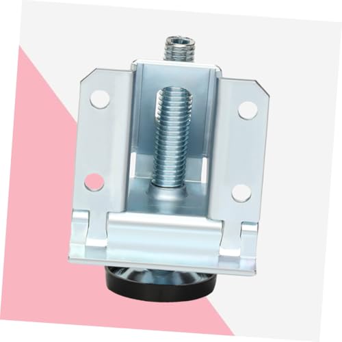 Operitacx Verstellbare Möbelfüße aus Stahl Höhenverstellbare Möbelbeine mit Bodenschutz Stabile Schraubfüße für Schrank Tisch und Ablagen Rostfrei Silberfarben von Operitacx