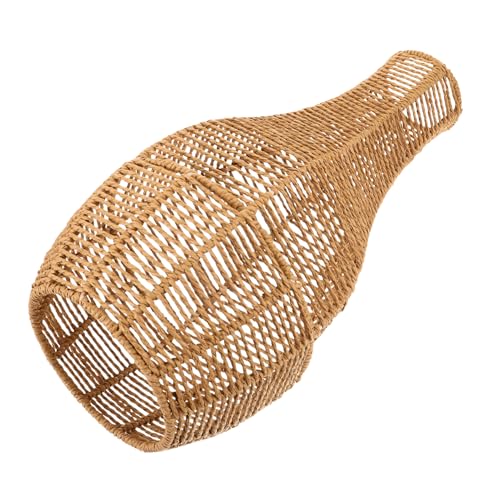 Operitacx Vintage Deckenlampe Lampenschirm aus Geflochtenem Seil und Eisen Rustikaler Hängelicht schirm für Wohnzimmer Schlafzimmer Bar Dekorative Deckenleuchte Langlebig und Geruchsfrei von Operitacx