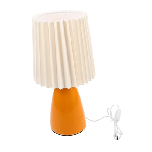 Operitacx Vintage Keramik Tischlampe mit Falten Design Dimmbar USB Timer Funktion für Schlafzimmer Wohnzimmer und Büro Elegante Nachttischlampe Orange und Beige Operitacx Vintage Keramik Tischlampe mit Falten Design Dimmbar USB Timer Funktion für Schlafzimmer Wohnzimmer und Büro Elegante Nachttischlampe Orange und Beige von Operitacx