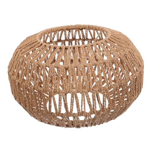 Operitacx Vintage Lampenschirm aus Papierseil und Metall Runde Hängelampe im Rattan Design Langlebiger Gewebter Leuchtenschirm für Esszimmer Küche Bar und Wohnzimmer Warmes Lichtgefühl Operitacx Vintage Lampenschirm aus Papierseil und Metall Runde Hängelampe im Rattan Design Langlebiger Gewebter Leuchtenschirm für Esszimmer Küche Bar und Wohnzimmer Warmes Lichtgefühl von Operitacx