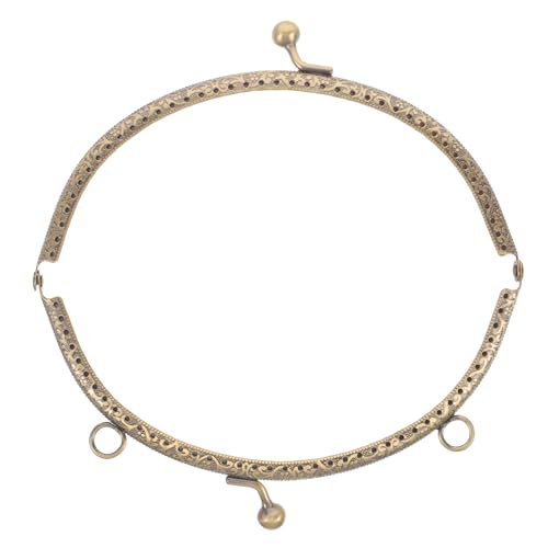 Operitacx Vintage Metall Taschenrahmen mit Magnetverschluss Rund Geprägt Langlebiger Geldbörsenverschluss Ersatzgriff für Kleine Handtaschen und Abendtaschen Rostfrei DIY Zubehör von Operitacx