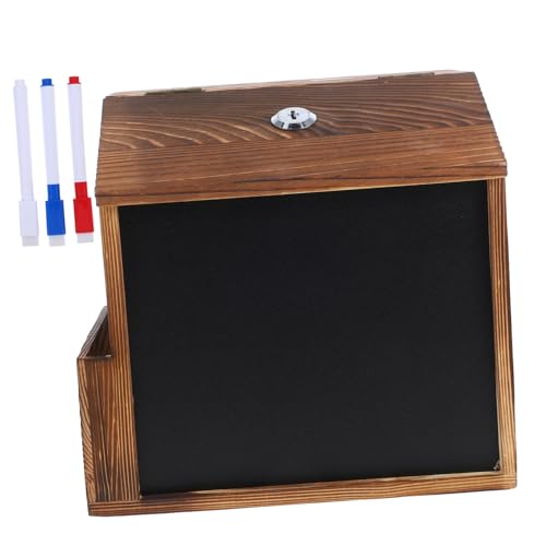 Operitacx Vintage Wandmontierte Holz Vorschlagsbox mit Schloss Abschließbare Spendenbox und Briefkasten Multifunktionale Holzbox für Büro Schule Fundraising mit Retro Design Operitacx Vintage Wandmontierte Holz Vorschlagsbox mit Schloss Abschließbare Spendenbox und Briefkasten Multifunktionale Holzbox für Büro Schule Fundraising mit Retro Design von Operitacx