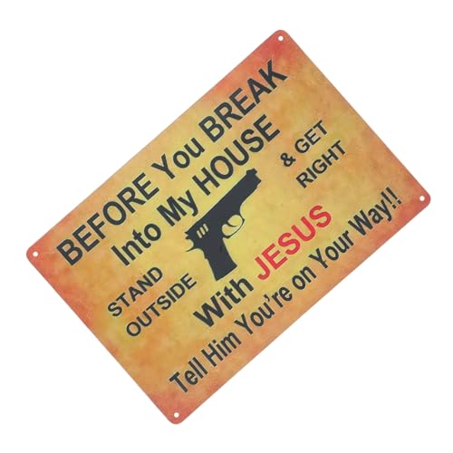 Operitacx Vintage Warnschild Metall Retro Dekoration für Küche Bar Garage Robustes Blechschild für und Außenbereich Einfache Montage Design von Operitacx