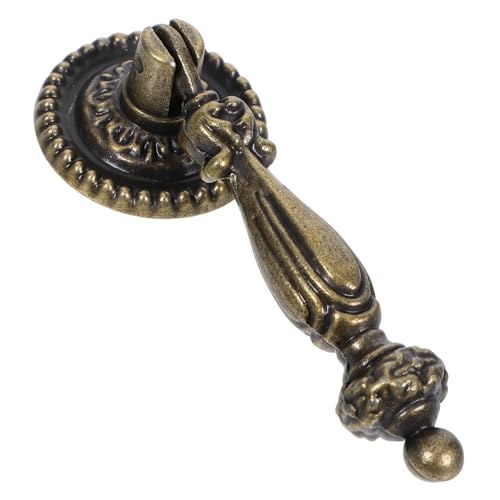Operitacx Vintage Zinklegierung Schrankgriff Antik Robust Einzelnes Loch Langlebiger Küchenschrankgriff für Kommode Kleiderschrank Retro Türgriff von Operitacx