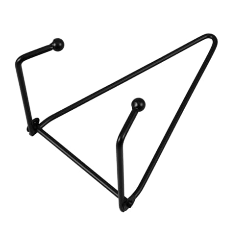 Operitacx Wandhalter Metall Rahmen für Keramik Teller Display Ständer Anti rutsch Platte Halter für Wandmontage Vielseitiger Faltbarer Plattenständer für Dekoration und Fotos Schwarz Klein von Operitacx