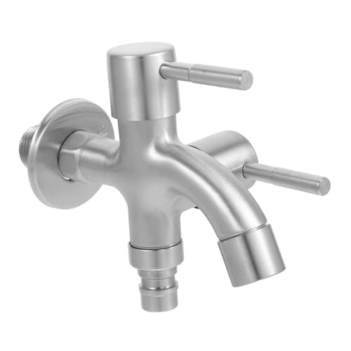 Operitacx Wasserhahn für Waschmaschine Doppel Auslauf Hahn mit Zwei Ventilen Verlängerter Multi Funktions Wasserhahn für Wasserflusskontrolle Operitacx Wasserhahn für Waschmaschine Doppel Auslauf Hahn mit Zwei Ventilen Verlängerter Multi Funktions Wasserhahn für Wasserflusskontrolle von Operitacx