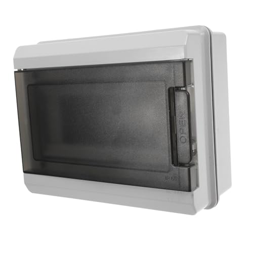 Operitacx Wege Wasserdichter Verteilerkasten mit Transparentem Sichtfenster Schutz Seitlich Abschließbare Tür Standard Hutschiene Geeignet für Innen Außenbereich für Ladestationen und Sowie von Operitacx