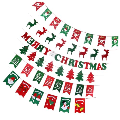 Operitacx Weihnachtsbanner Teiliges aus Strapazierfähigem Vliesstoff Dekorative Wimpelkette für Party und Wand Wiederverwendbare Weihnachtsdeko für Fenster und Eingangsbereich Operitacx Weihnachtsbanner Teiliges aus Strapazierfähigem Vliesstoff Dekorative Wimpelkette für Party und Wand Wiederverwendbare Weihnachtsdeko für Fenster und Eingangsbereich von Operitacx