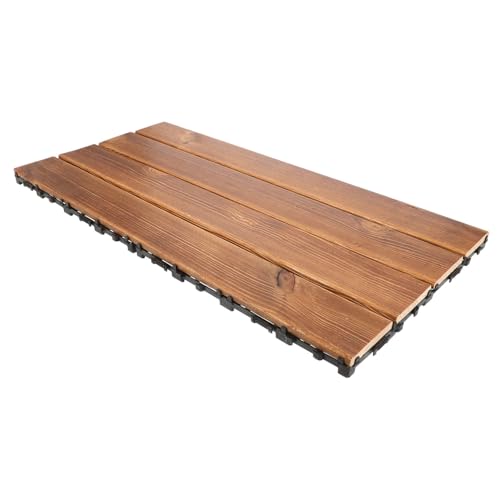 Operitacx Wetterfeste Verzahnte Carbonholz Terrassenfliesen für Balkon und Garten Langlebige Robuste Holzplatten Einfache Installation Vielseitig Einsetzbar für Außenbereiche von Operitacx