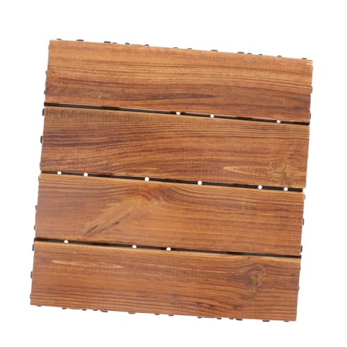 Operitacx Wetterfeste Vorgeölte Terrassenfliesen aus Imprägniertem Material mit Klicksystem Langlebige Balkon bodenbeläge Wasserabweisend Pflegeleicht für Garten und Außenbereich von Operitacx