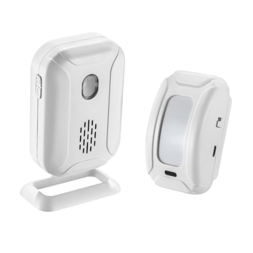 Operitacx Willkommens türklingel mit Infrarot bewegungsmelder Reichweite Klingeltöne Lautstärke Einstellbar Energiesparend mit Batterien oder USB für Haustür und Einbruchschutz von Operitacx