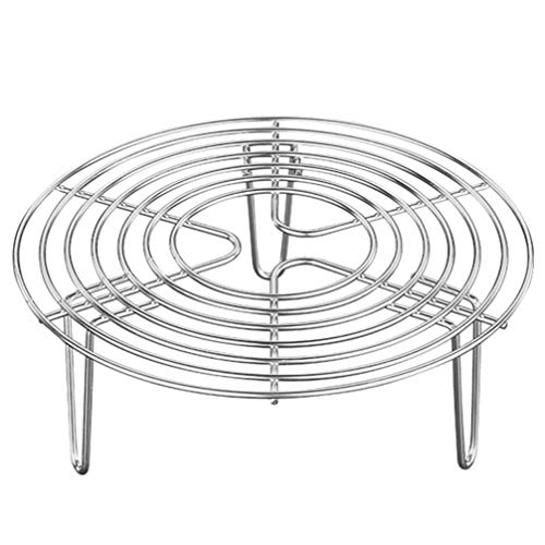 Operitacx Zubehör Regal Metall Topfuntersetzer Food Rack Trivet Rack Stand Schnellkochtopf Dampfstange Pan Kochst?nder für Heimküchenkocher Silber Dampfgareinsatz Dampfgarer Regalhalterung von Operitacx