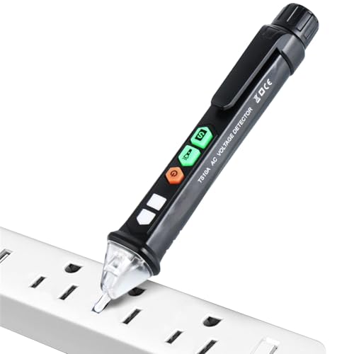 Berührungsloser Spannungsprüfer, berührungsloser Spannungsprüfer | Schaltungstester Drahtprüfer Elektrowerkzeug mit LED-Licht, tragbarer Schaltungsdetektor für unterspannte Kabel p von Opilroyn