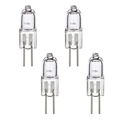 G4-Halogen-Glühbirnen – klare Kapsel, 4 mm Stiftbirne, 20 W Mikrowellen-Glühbirne | 2600 K Farbtemperatur-Halogenlampe, langlebige Hochleistungs-Halogenlampe für die Wandbeleuchtung von Kühlschränken von Opilroyn