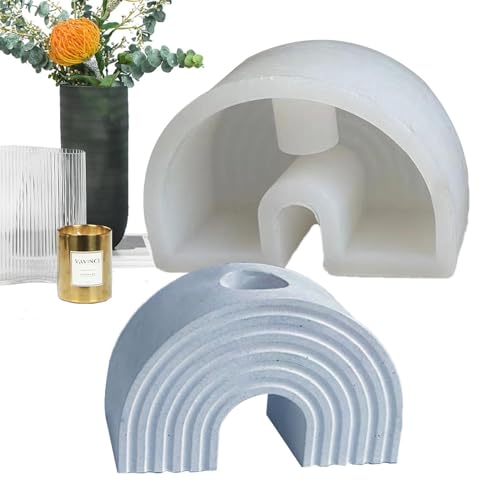 Kerzenständer Harzform, Kerzenhalter Silikonform | Wiederverwendbare Kerzenhalter Silikonform - Dekoration Ästhetische Handwerk Ästhetische Herstellung Geometrischer Ton Ästhetische Dekoration von Opilroyn