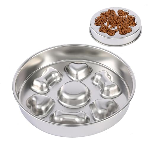 Langsamer Futternapf - Langsam ernährender Haustiernapf, Metallhundefutter | Langsamer Futternapf Aus Edelstahl Mit Punkten Langsamer Futternapf - Langsam ernährender Haustiernapf, Metallhundefutter | Langsamer Futternapf Aus Edelstahl Mit Punkten von Opilroyn