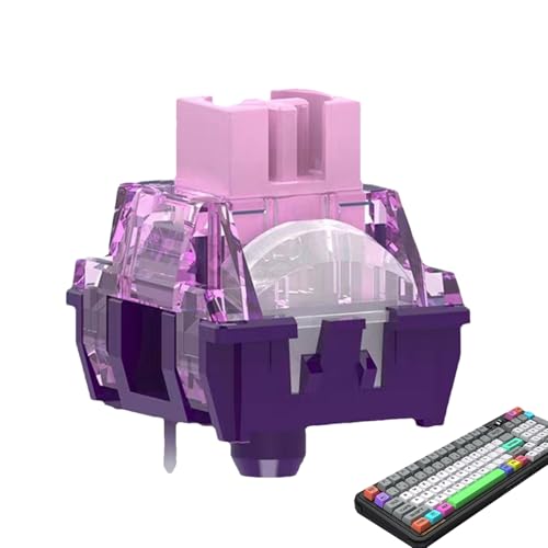 Mechanische Tastenschalter - Benutzerdefiniertes lila Achsen-Tastenschalter-Set, leises lineares Feedback-Design | Premium Leicht-Touch-Ersatz für -Bauten, Hot-Plug PCB-Tastaturprojekte, Schreib Mechanische Tastenschalter - Benutzerdefiniertes lila Achsen-Tastenschalter-Set, leises lineares Feedback-Design | Premium Leicht-Touch-Ersatz für -Bauten, Hot-Plug PCB-Tastaturprojekte, Schreib von Opilroyn