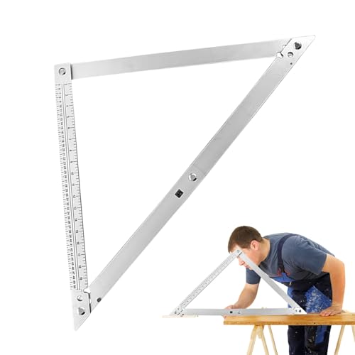 Opilroyn Framing Square Holzarbeiten,60 cm Winkelmaß Klappmaßstab - Verstellbares Metall Werkzeug Zum Messen Markieren Winkeln Bauhandwerk - Für Bauwesen Innenausbau Renovierung Bastelprojekte Opilroyn Framing Square Holzarbeiten,60 cm Winkelmaß Klappmaßstab - Verstellbares Metall Werkzeug Zum Messen Markieren Winkeln Bauhandwerk - Für Bauwesen Innenausbau Renovierung Bastelprojekte von Opilroyn