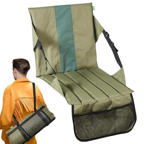 Opilroyn Gepolsterter Angelsitz, faltbarer Strandstuhl - Faltbarer Picknick-Sessel | Strandkorb mit Netztasche für Outdoor, Camping, Park, Picknick, von Opilroyn