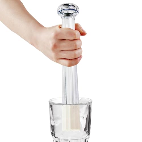 Opilroyn Stößel für Cocktails | 24 cm handgefertigter Zitronentee-Zerkleinerer | professionelles Barwerkzeug zum Zerkleinern von Obst, Herstellung von Mojitos und anderem Saft, mit gezacktem Boden von Opilroyn