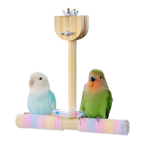 Opilroyn Vogelständer – Vogel-Seilschaukel Spielzeug Klettern Sitzstange Ständer – Hängematte Käfig Zubehör für Finken Lovebirds Wellensittiche Übung Sittiche Indoor Outdoor Sommer Hinterhof von Opilroyn