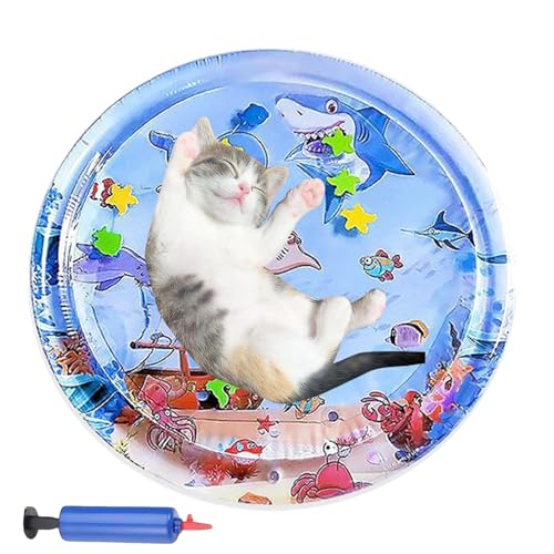 Opilroyn Wasserbett für Katzen | Sensorischer Teppich mit Wasser - interaktive kühlende Basis für Zuhause Wohnung Schlaf warme Nacht Sommer von Opilroyn