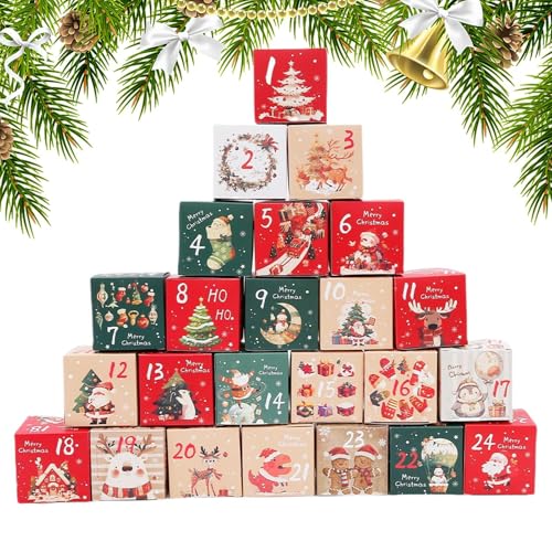 Opilroyn Weihnachts Countdown Box | 24 Tage Countdown Bis Weihnachten Leere Box | Nummerierte Karton-Behälter Vielseitig Für Mädchen Jugendliche Erwachsene Opilroyn Weihnachts Countdown Box | 24 Tage Countdown Bis Weihnachten Leere Box | Nummerierte Karton-Behälter Vielseitig Für Mädchen Jugendliche Erwachsene von Opilroyn