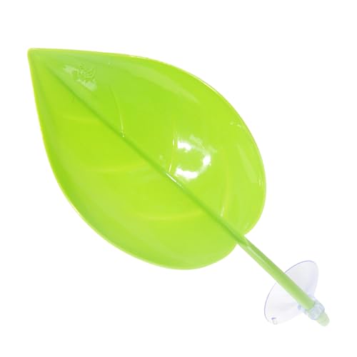 Reptilien-Sonnenplatz - Schildkrötenbecken-Dekoration, Kletterterrasse mit Saugnapf und künstlichen Blättern, Ruheplattform für Amphibien | Ideal für Schildkrötenbecken, Terrarien, Geckos, Frösche, Kr von Opilroyn