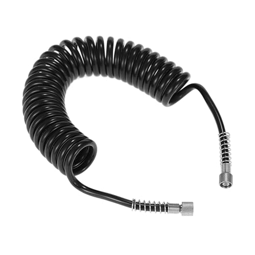 Rückstoß-Luftschlauch – Hochbelastbarer PU-Spiralschlauch, 1/8 Zoll Standard-Airbrush-Schlauch | 3 m flexibles Spiralschlauch-Set mit Industriefittings, leichter Ersatz-Luftschlauch für Werkzeuge von Opilroyn