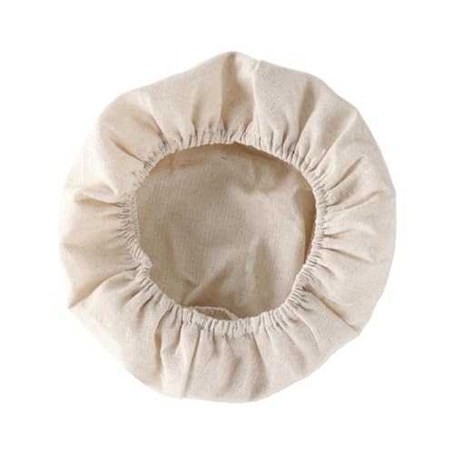 Schüsselabdeckungen aus Stoff – Brotschutz aus elastischem Stoff, Brotkorb-Auskleidungstuch | Gärstoff-Einlage, natürliche Rattan-Backteigkörbe, Abdeckung für Backzubehör, Lebensmittelabdeckung, Schüs von Opilroyn