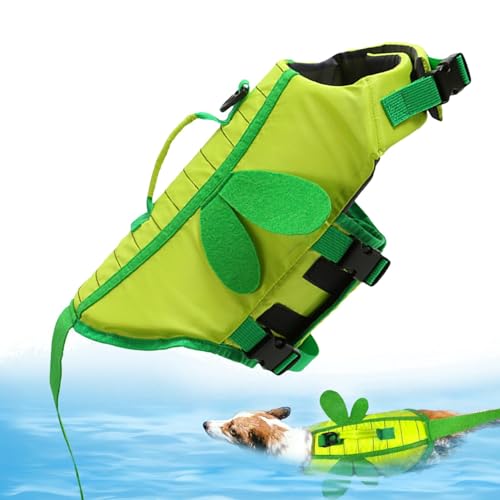 Schwimmweste für Hunde, Schwimmwesten für Hunde | Wasserdichte Schwimmwesten für Hunde mit Griff, Schwimmweste | Verstellbare Hunde-Schwimmweste von Opilroyn