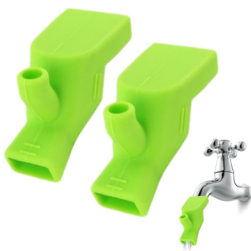 Silikon-Wasserhahn - 2 Stück Spülbeckenabdeckung, Baby-Wasserverlängerung | Kreatives Wasserhahn-Zubehör, um Kindern beim Händewaschen, Zähneputzen oder Erreichen von Wasser in Küchen und Badezimmern Silikon-Wasserhahn - 2 Stück Spülbeckenabdeckung, Baby-Wasserverlängerung | Kreatives Wasserhahn-Zubehör, um Kindern beim Händewaschen, Zähneputzen oder Erreichen von Wasser in Küchen und Badezimmern von Opilroyn