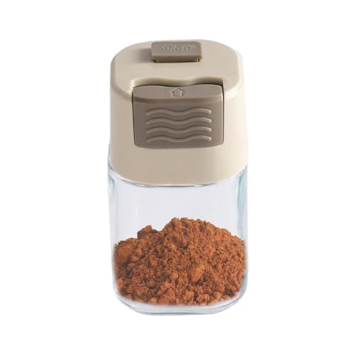 Spce Jars - Glass Seasoning Jars, Press Type Quantitative Control | Airtight Salt Pepper Shakers Kitchen Spce, Containers for Barbecue Cooking Baking with Shaker Lids Quantitative Control Spce Jars - Glass Seasoning Jars, Press Type Quantitative Control | Airtight Salt Pepper Shakers Kitchen Spce, Containers for Barbecue Cooking Baking with Shaker Lids Quantitative Control von Opilroyn