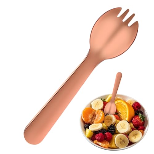 Spork – Joghurtlöffel, Dessertgabeln aus Edelstahl | Bruchsicheres Spork-Set, Eisportionierlöffel für die heimische Küche, verdicktes Kuchen-Gabel- und Löffel-Set für Dessertliebhaber, die Pudding gen von Opilroyn