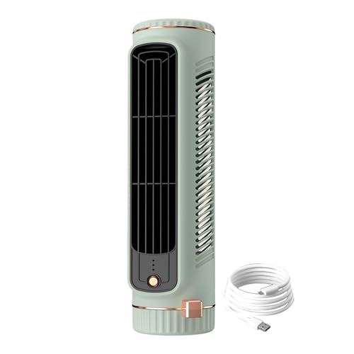 Tragbare Desktop-Klimaanlage-kompakter 3-in-1-Lüfter mit automatischem Kopfschütteln und USB-Ladegerät | Raummanager für Schlafzimmer, Autos und Büros, Oszillationsventilator von Opilroyn