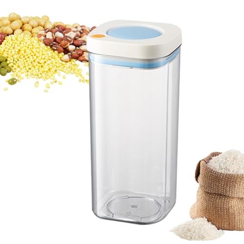 Transparente Behälter mit luftdichten Deckeln, luftdichte Behälter - Organizer für Küchenschränke 1800 ml - Praktischer Vakuumbehälter, Lebensmittelbehälter mit luftdichtem Verschluss, ac von Opilroyn