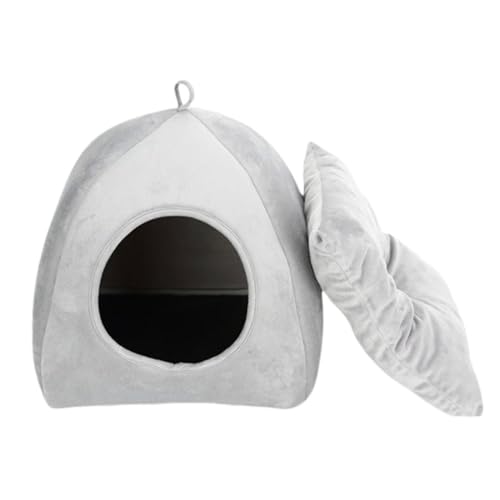 Weiches Haustierkissen - 2 In 1 Villa Home Warm Pet House Halb Closed Cat House Hamster House for Small Dogs Seelenhütte von Opilroyn