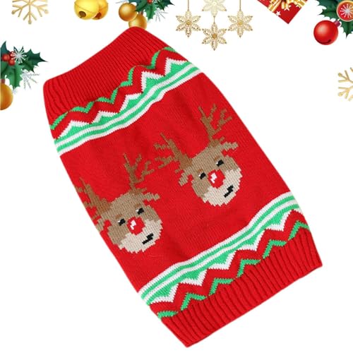 Weihnachtspullover für Hunde, Weihnachtspullover für Welpen - Warmer Hundepullover Weiche Weihnachtshemden für Hunde - Atmungsaktiver Haustierpullover aus Strickstoff mit Weihnachtspullover für Hunde, Weihnachtspullover für Welpen - Warmer Hundepullover Weiche Weihnachtshemden für Hunde - Atmungsaktiver Haustierpullover aus Strickstoff mit von Opilroyn