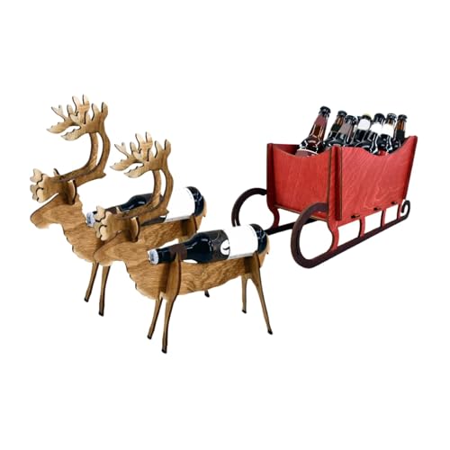 Weinregal für Weihnachten, Weihnachtsbaumständer, Weinflaschenhalter, Weinregal, Weinregal, einzigartiges Ornament, Tischdekoration aus Holz für die Dekoration Weinregal für Weihnachten, Weihnachtsbaumständer, Weinflaschenhalter, Weinregal, Weinregal, einzigartiges Ornament, Tischdekoration aus Holz für die Dekoration von Opilroyn