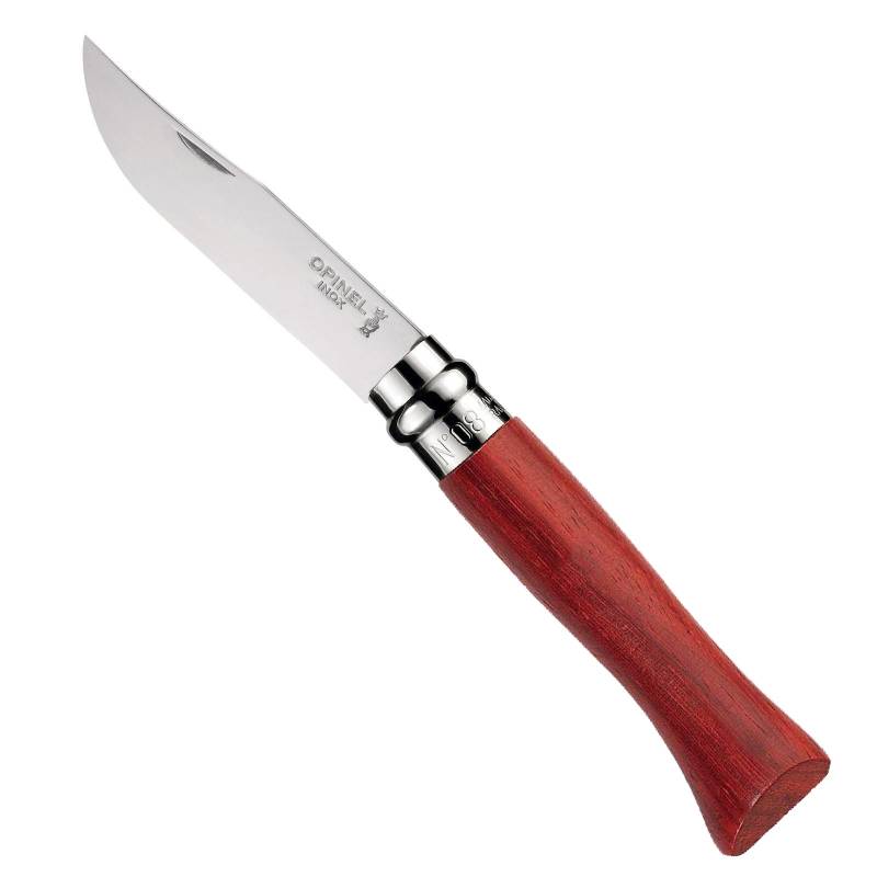 OPINEL Klappmesser No 8 Taschenmesser Messer Eiche Olive Walnuss Bubinga Stahl-Padoukholz von Opinel