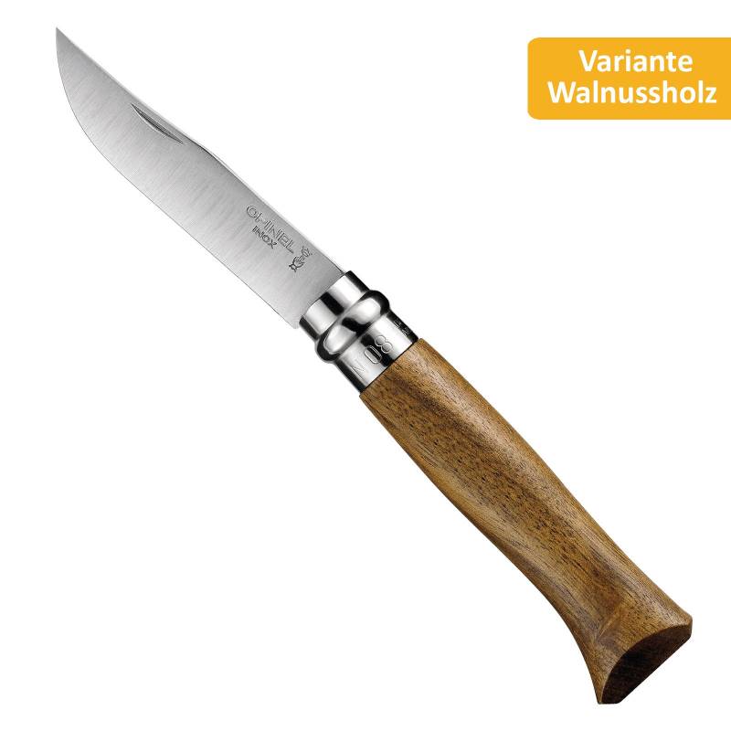 OPINEL Klappmesser No 8 Taschenmesser Messer Eiche Olive Walnuss Bubinga Stahl-Walnussholz von Opinel