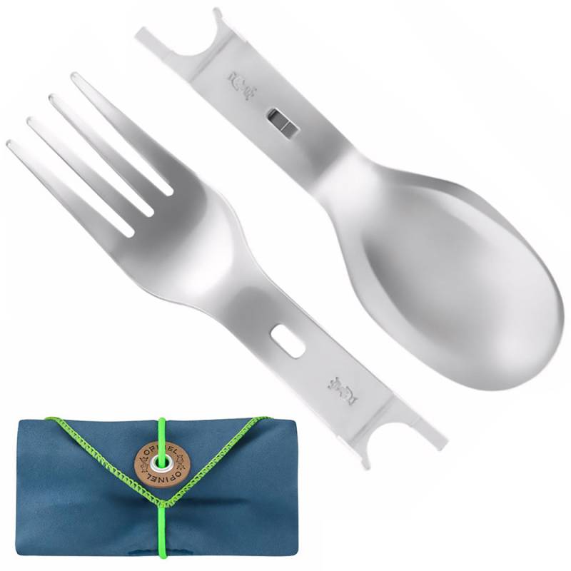 OPINEL Picnic Plus Set Für Messer No8 Trekking Camping Besteck Gabel Löffel 3tlg von Opinel