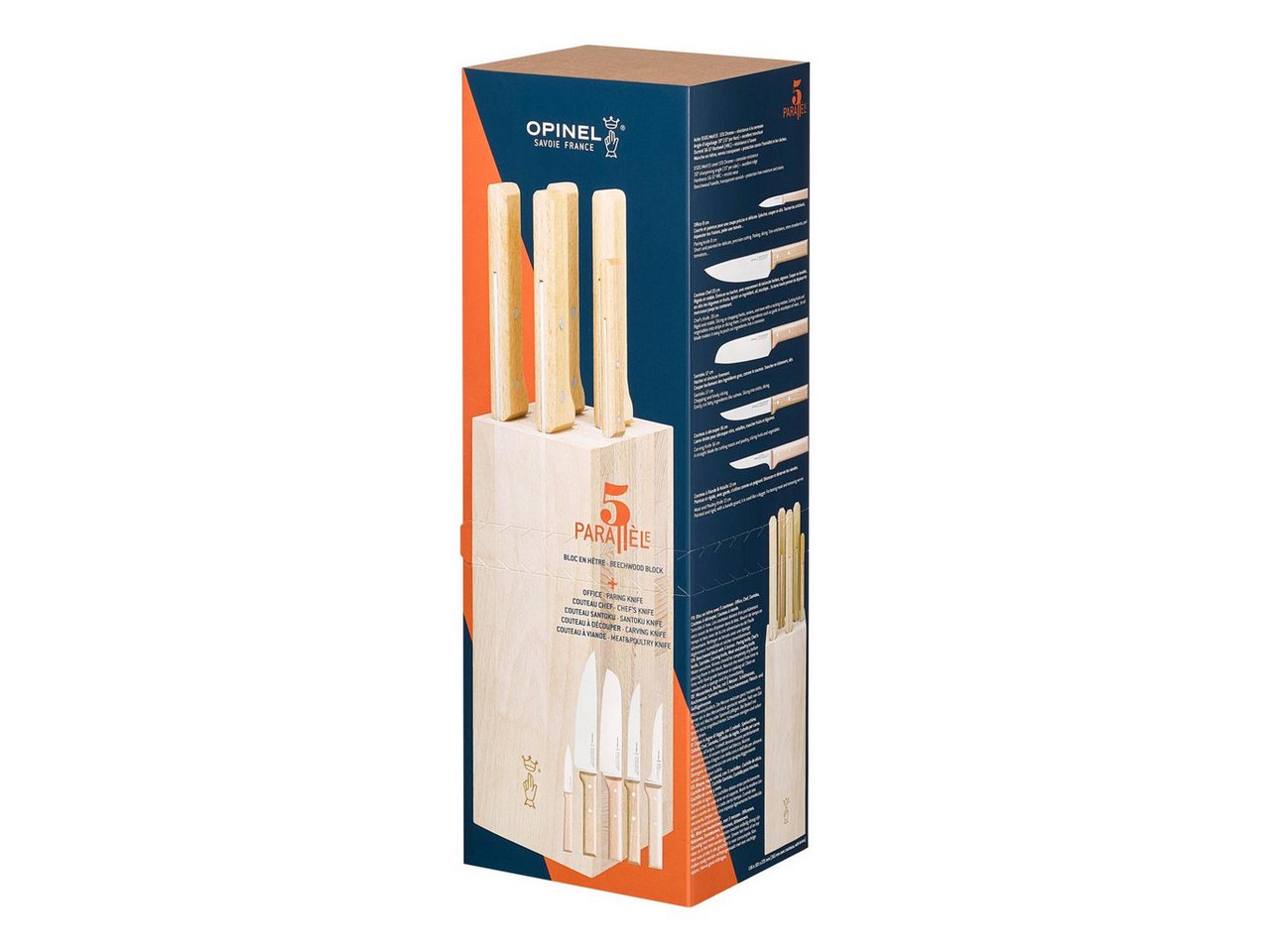 Opinel Besteck-Set Opinel PARALLELE Meat Block 5 von Opinel