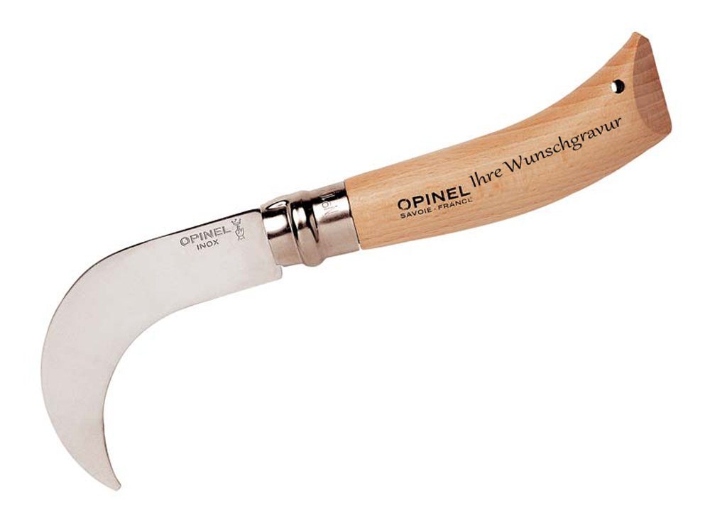 Opinel Blumenmesser Gärtnermesser, Buche, mit Namensgravur von Opinel